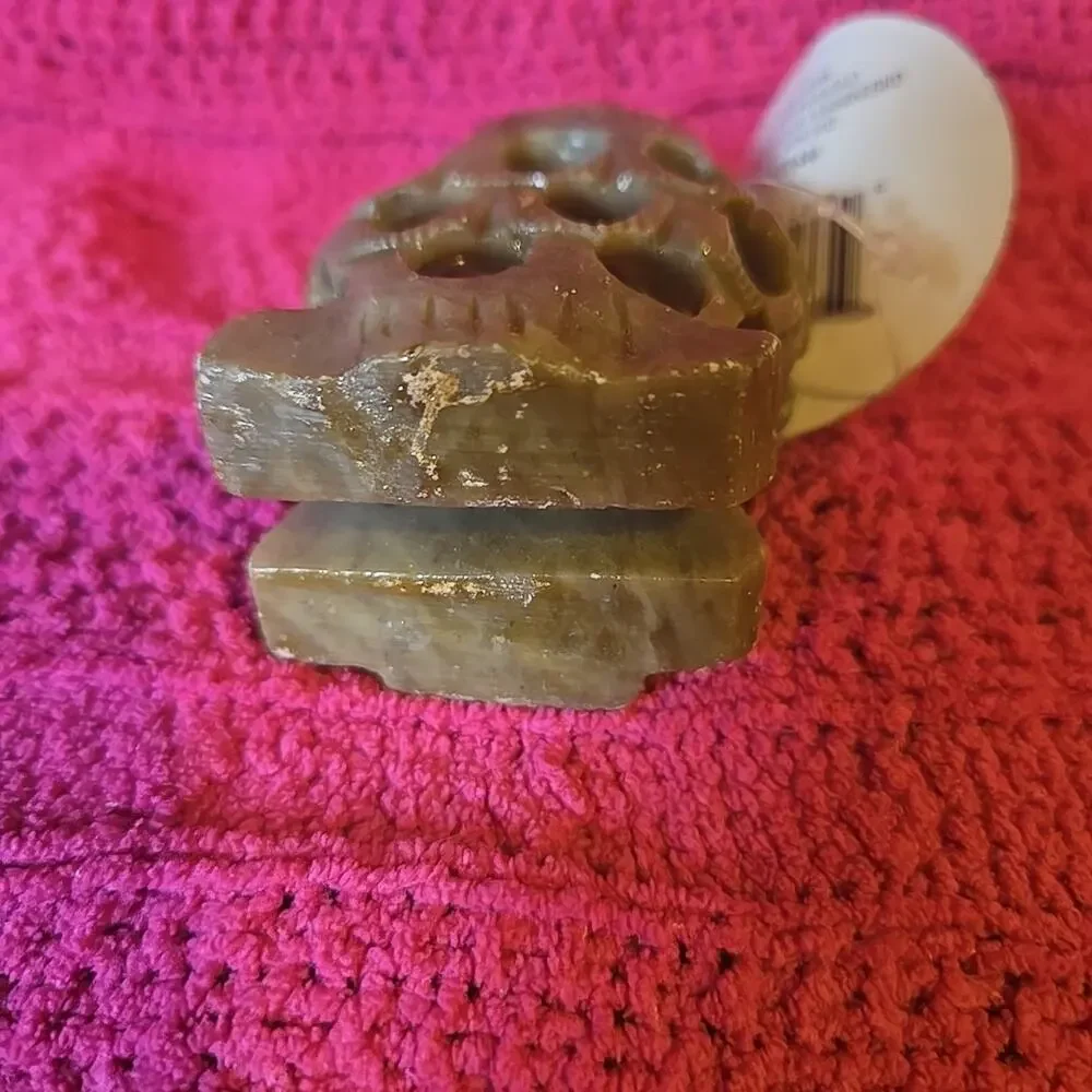 Beautiful Soapstone Owl With Baby Owl Inside Hand Carved 3”x2” Made In India